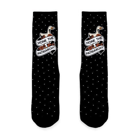 Honk The Patriarchy Goose Socks