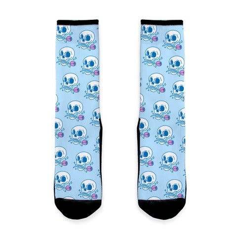 Hopeless Romantic Skull Socks
