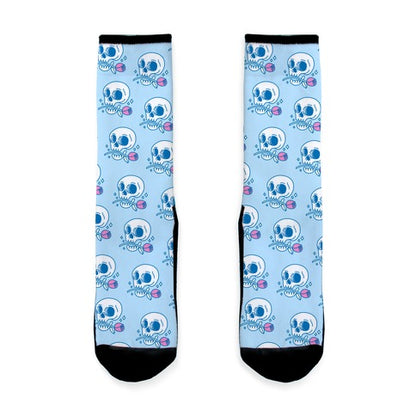 Hopeless Romantic Skull Socks