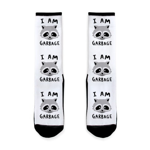 I Am Garbage Raccoon Socks