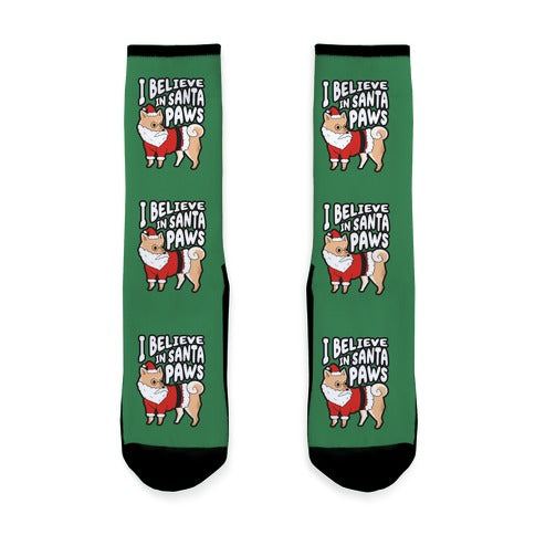 I Believe In Santa Paws Socks