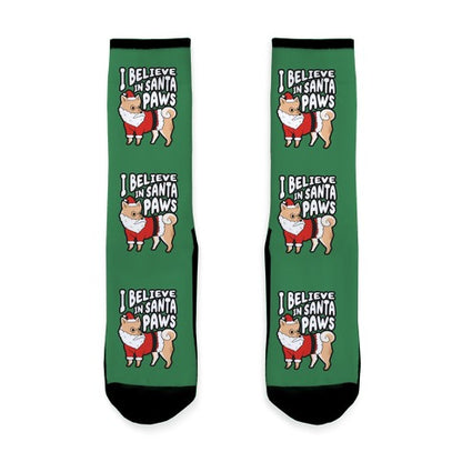 I Believe In Santa Paws Socks