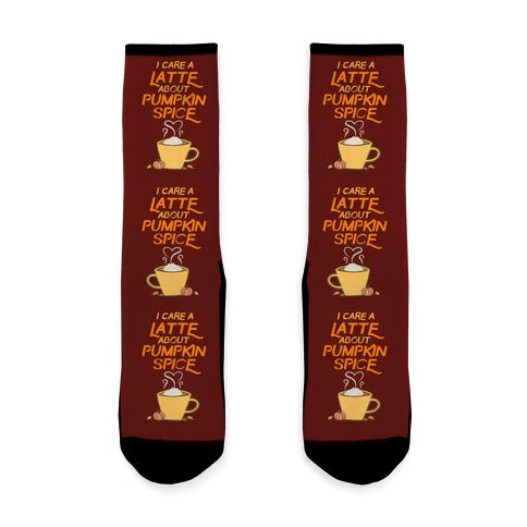 I Care a Latte (Pumpkin Spice) Socks