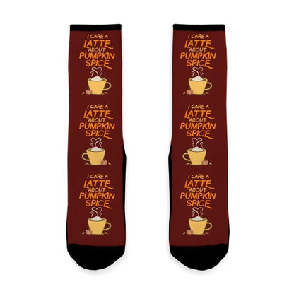 I Care a Latte (Pumpkin Spice) Socks