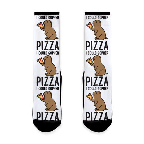 I Could Gopher Pizza Socks