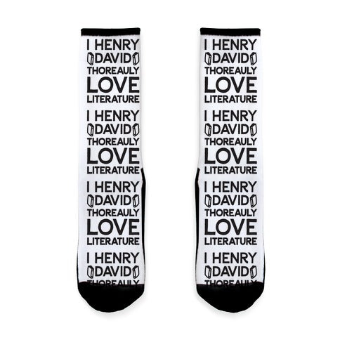 I Henry David Thoreauly Love Literature Socks