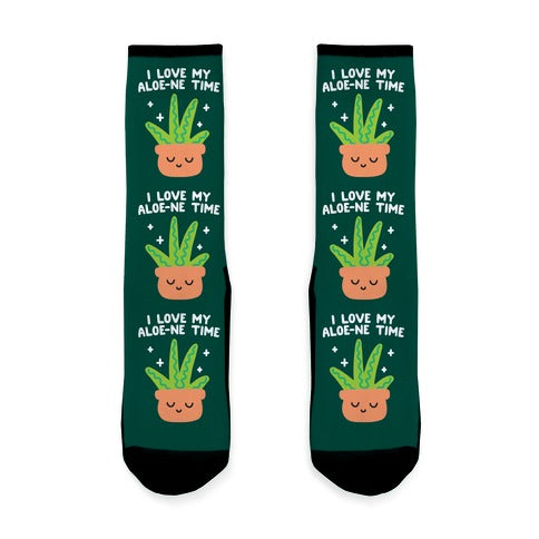 I Love My Aloe-ne Time Socks