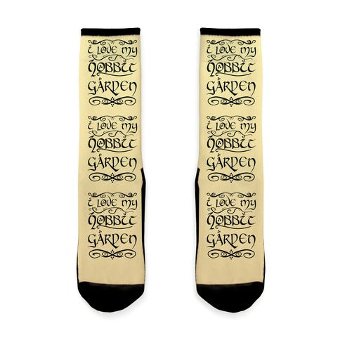 I Love My Hobbit Garden Socks