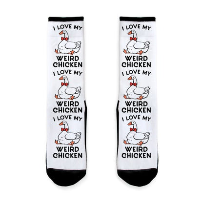 I Love My Weird Chicken Socks