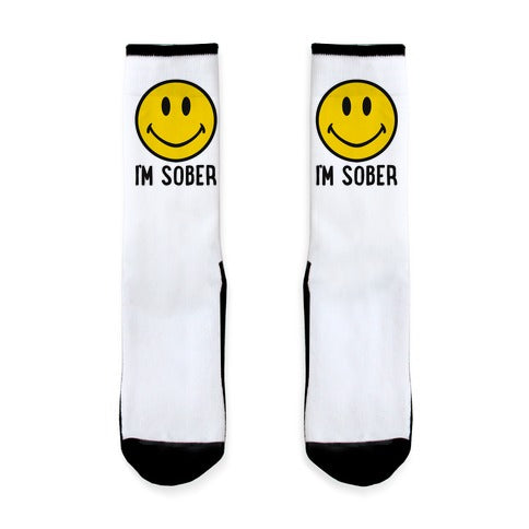 I'm Sober Smiley Socks