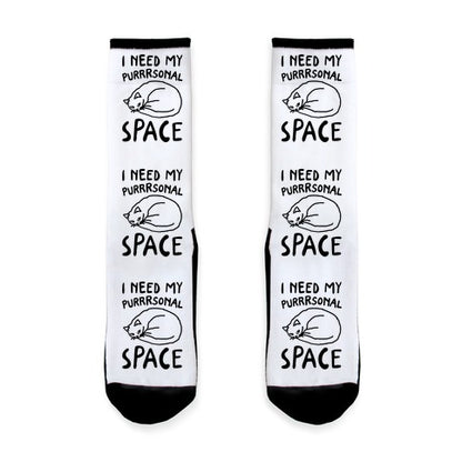 I Need My Purrrsonal Space Socks