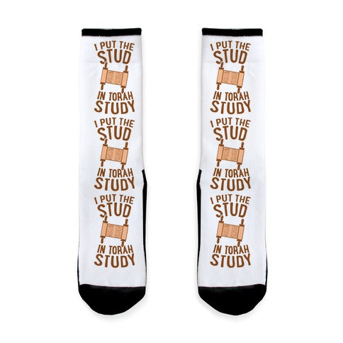 I Put The Stud In Torah Study Socks