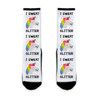 I Sweat Glitter Unicorn Socks