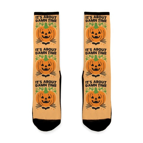 It's About Damn Time for Halloween Socks