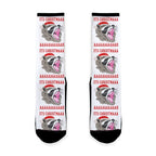 It's Christmas Screaming Raccoon Socks