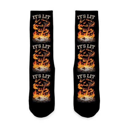 It's Lit Bonfire Socks