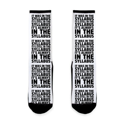 It Was in the Syllabus It's Still in the Syllabus It's ALWAYS in the Syllabus Socks