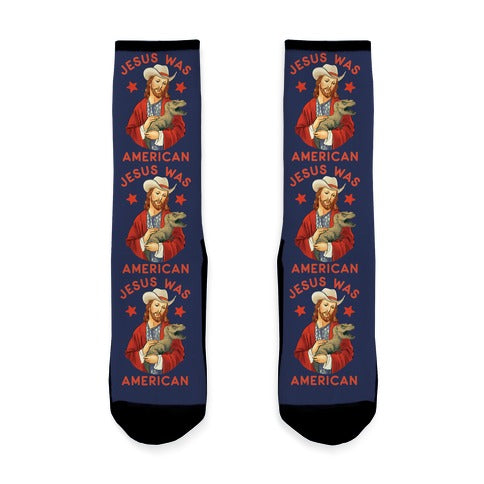 Jesus Was American Socks