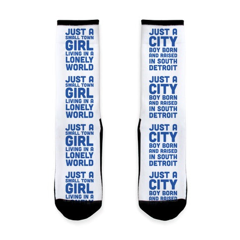 Just a Small Town Girl/Just a City Boy Socks