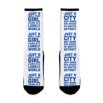 Just a Small Town Girl/Just a City Boy Socks