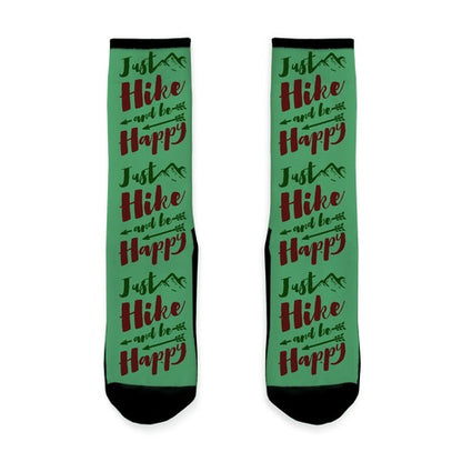 Just Hike and Be Happy Socks