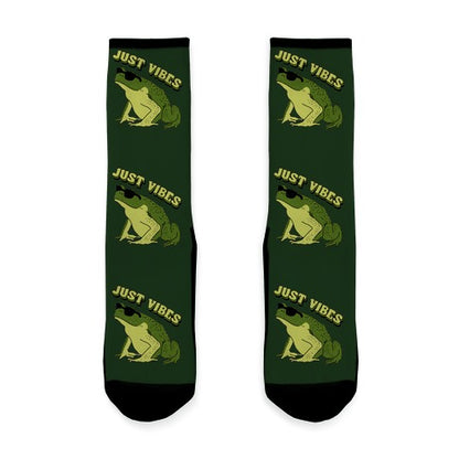 Just Vibes Frog Socks