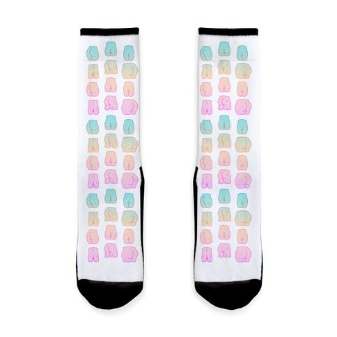 Kawaii Pastel Butt Pattern Socks