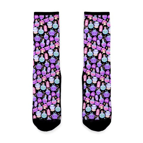 Kawaii Witchy Pattern Socks
