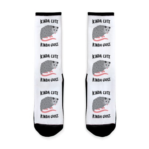 Kinda Cute Kinda Gross Opossum Socks