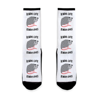 Kinda Cute Kinda Gross Opossum Socks