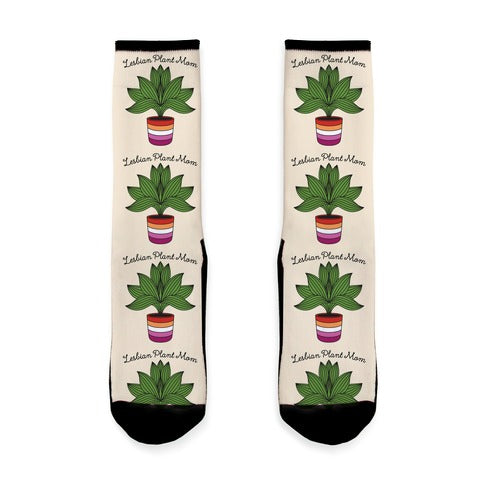 Lesbian Plant Mom Socks
