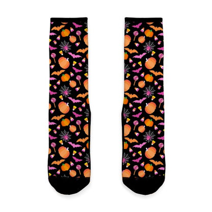 Lesbian Pride Halloween Pattern Socks