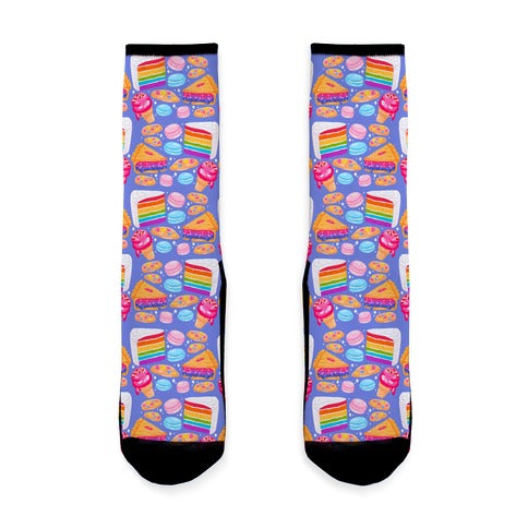 LGBTQ Desserts Pattern Socks