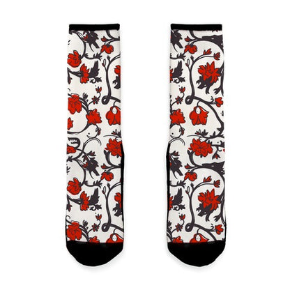 Little Red Riding Hood & Wolf Floral Pattern Socks