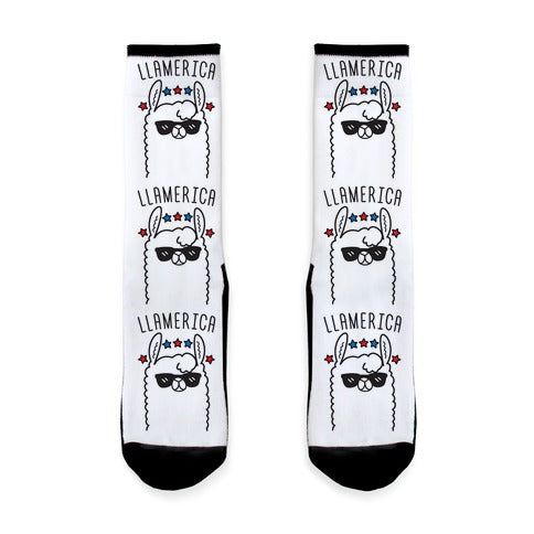 Llamerica American Llama Socks