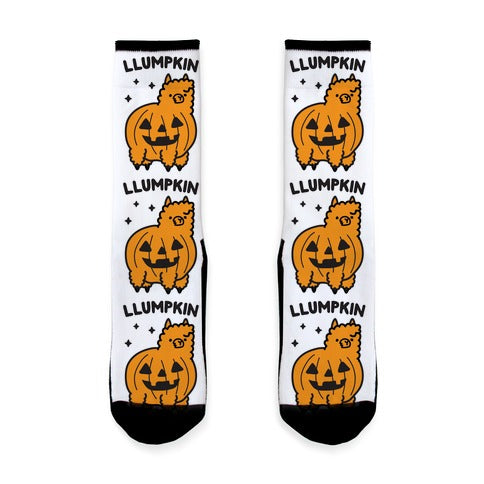 Llumpkin Llama Pumpkin Socks
