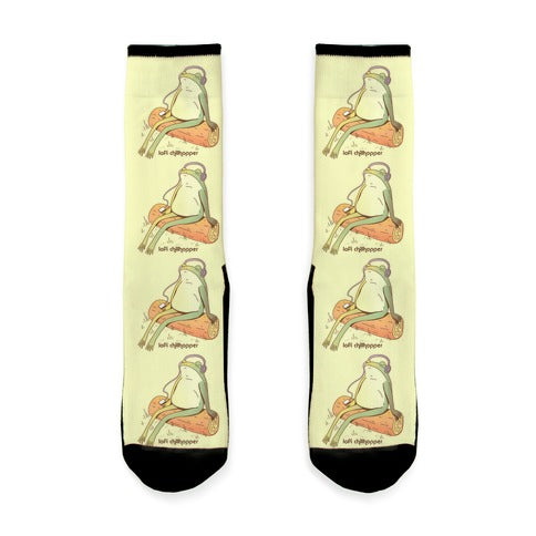 Lofi Chillhopper Frog Socks