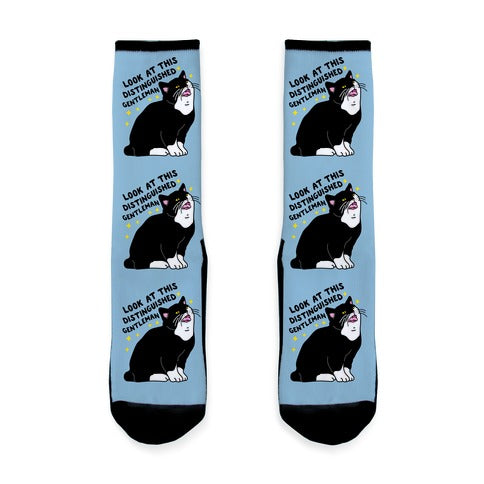 Look At This Distinguished Gentleman Cat Socks