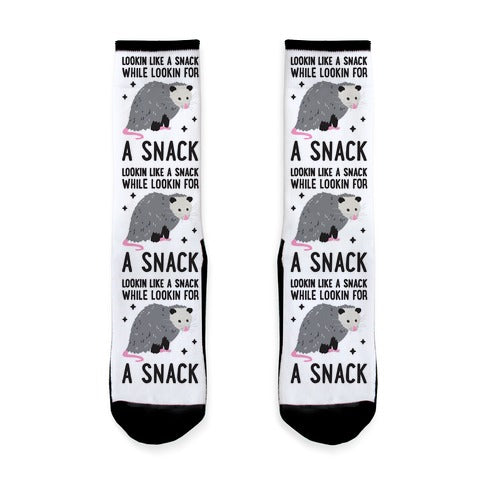 Lookin For A Snack Opossum Socks