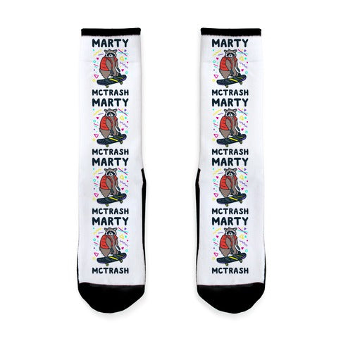 Marty McTrash Raccoon Parody Socks