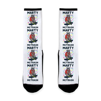 Marty McTrash Raccoon Parody Socks