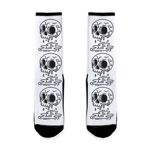 Melting Skull Socks