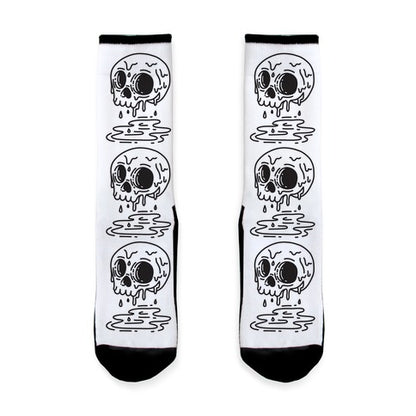 Melting Skull Socks