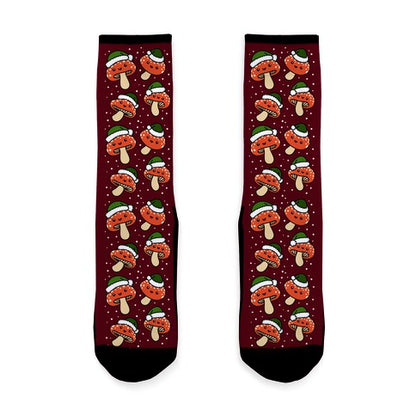 Merry Christmush Mushrooms Socks