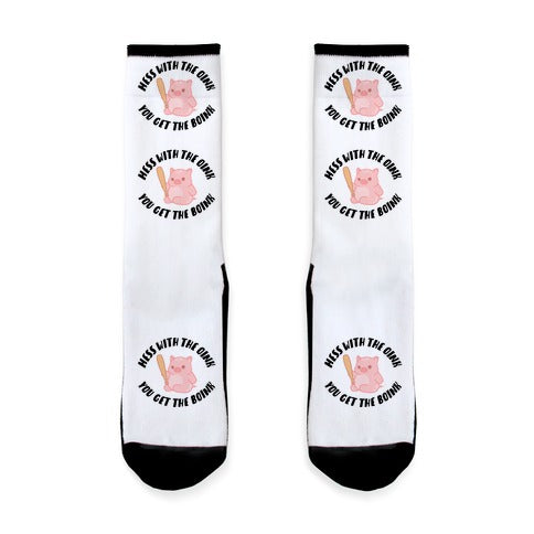 Mess With The Oink You Get The Boink Socks