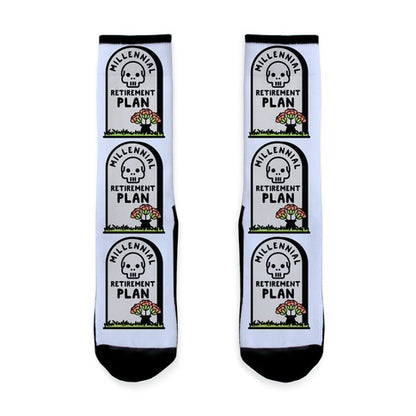 Millennial Retirement Plan Socks