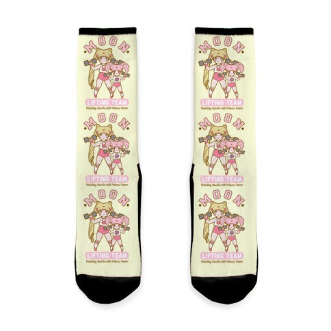 Moon Lifting Team Parody Socks