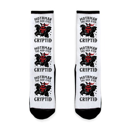 Mothman The Red Eyed Cryptid Socks