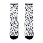 Musical Note Pattern Socks