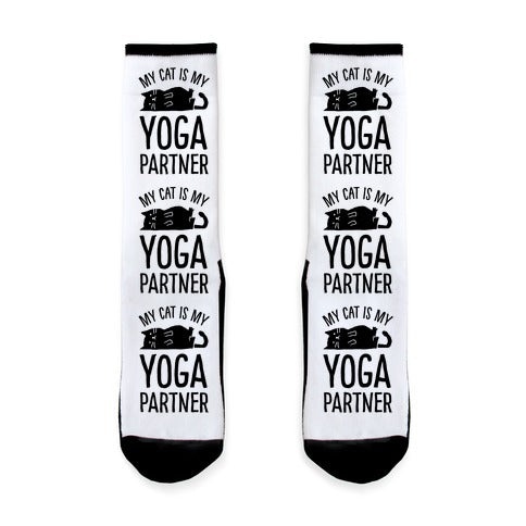 My Cat Is My Yoga Partner Socks